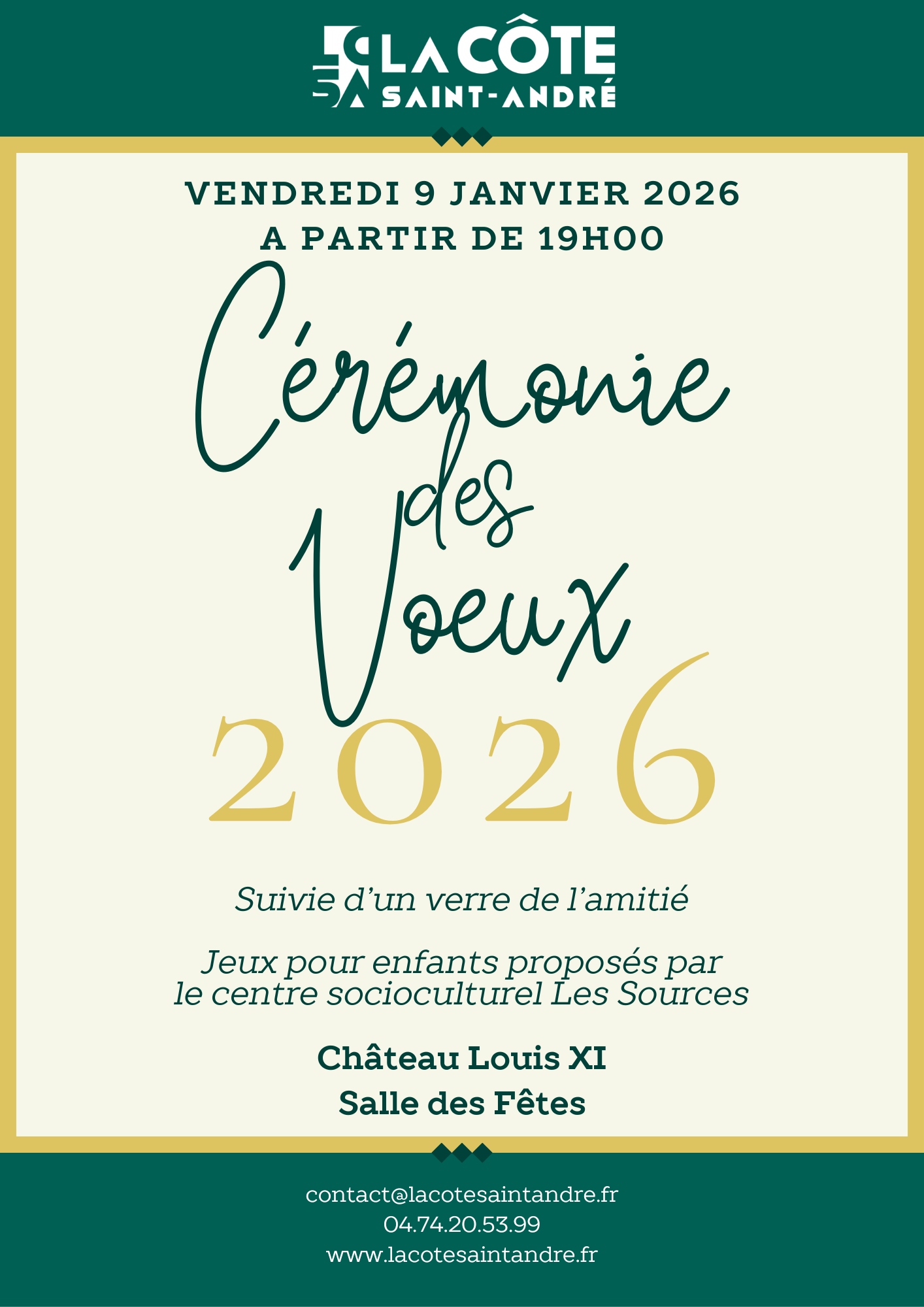 Affiche Ceremonie des voeux 2026