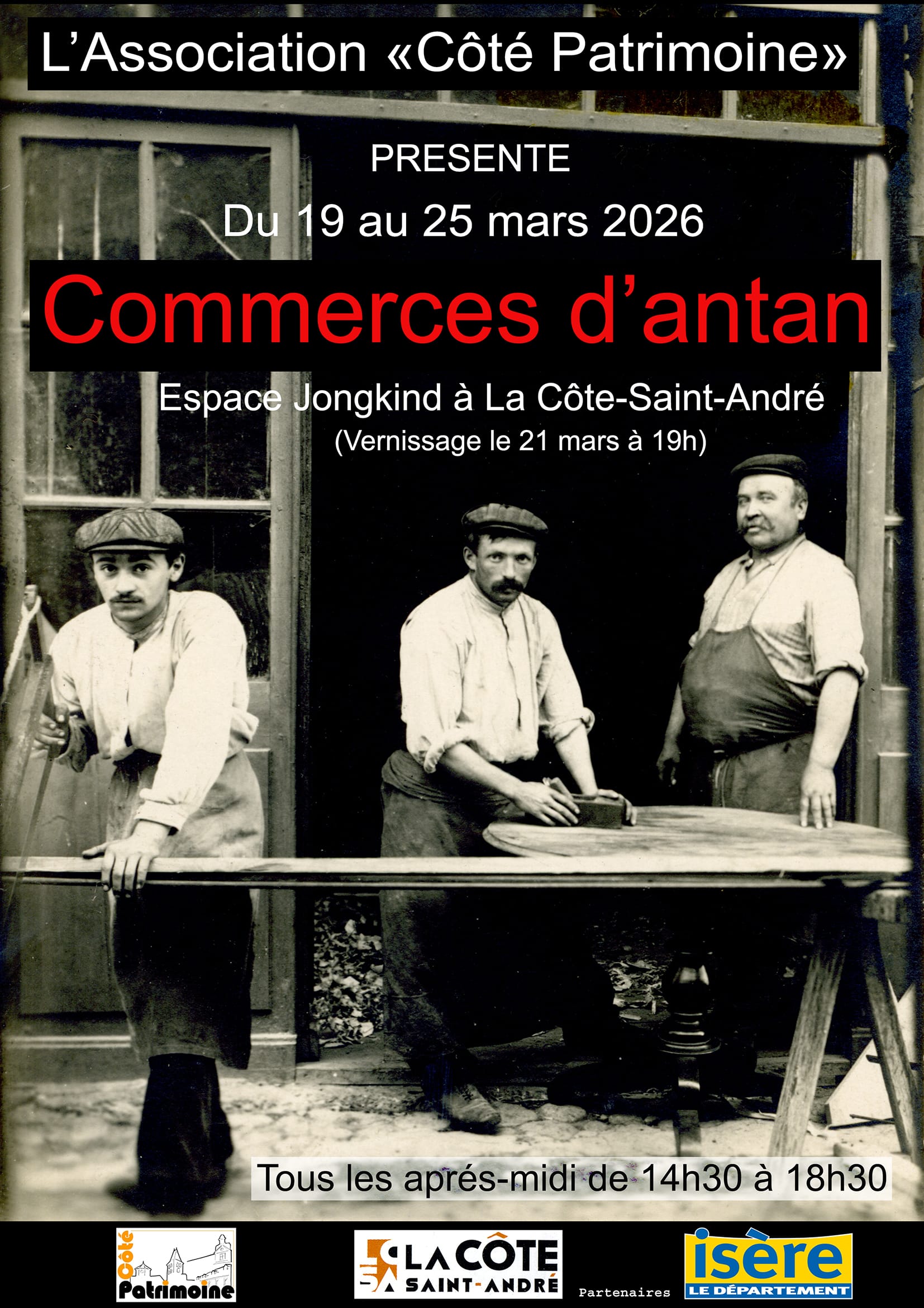 Affiche expo commerces antan