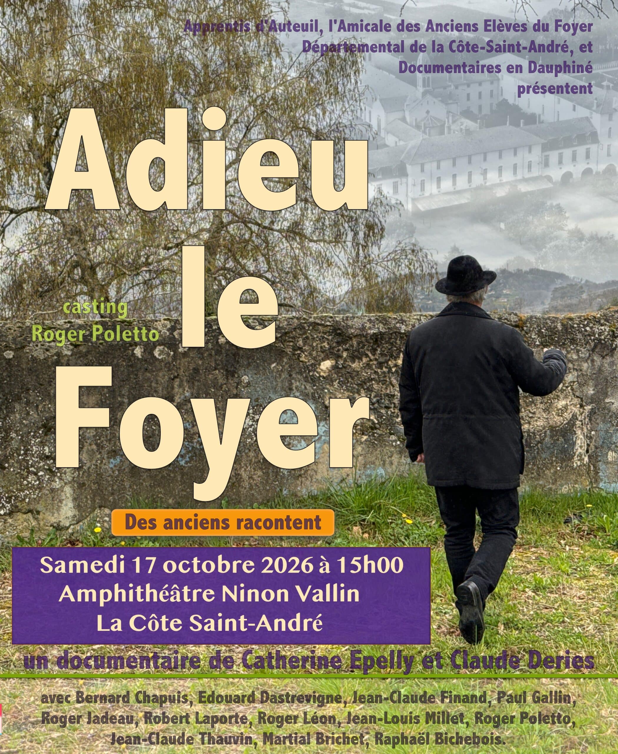 Affiche ADIEU LE FOYER _LA CÔTE SAINT-ANDRE